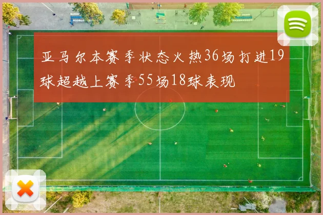亚马尔本赛季状态火热36场打进19球超越上赛季55场18球表现